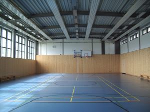 Die Sporthalle der JVA Rosdorf